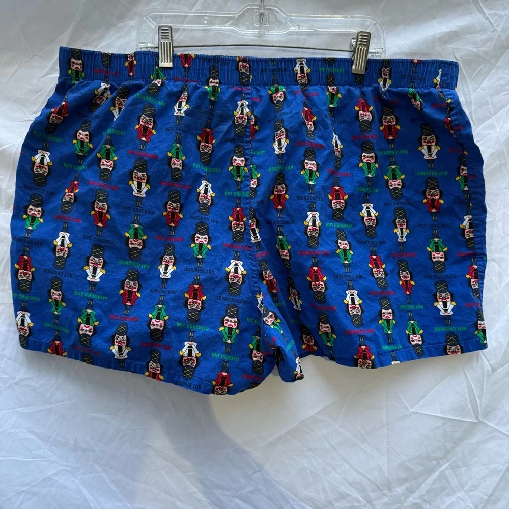 Mossimo Supply Co. Nut Cracker Blue Boxer Shorts Size XL Christmas 100% Cotton‎